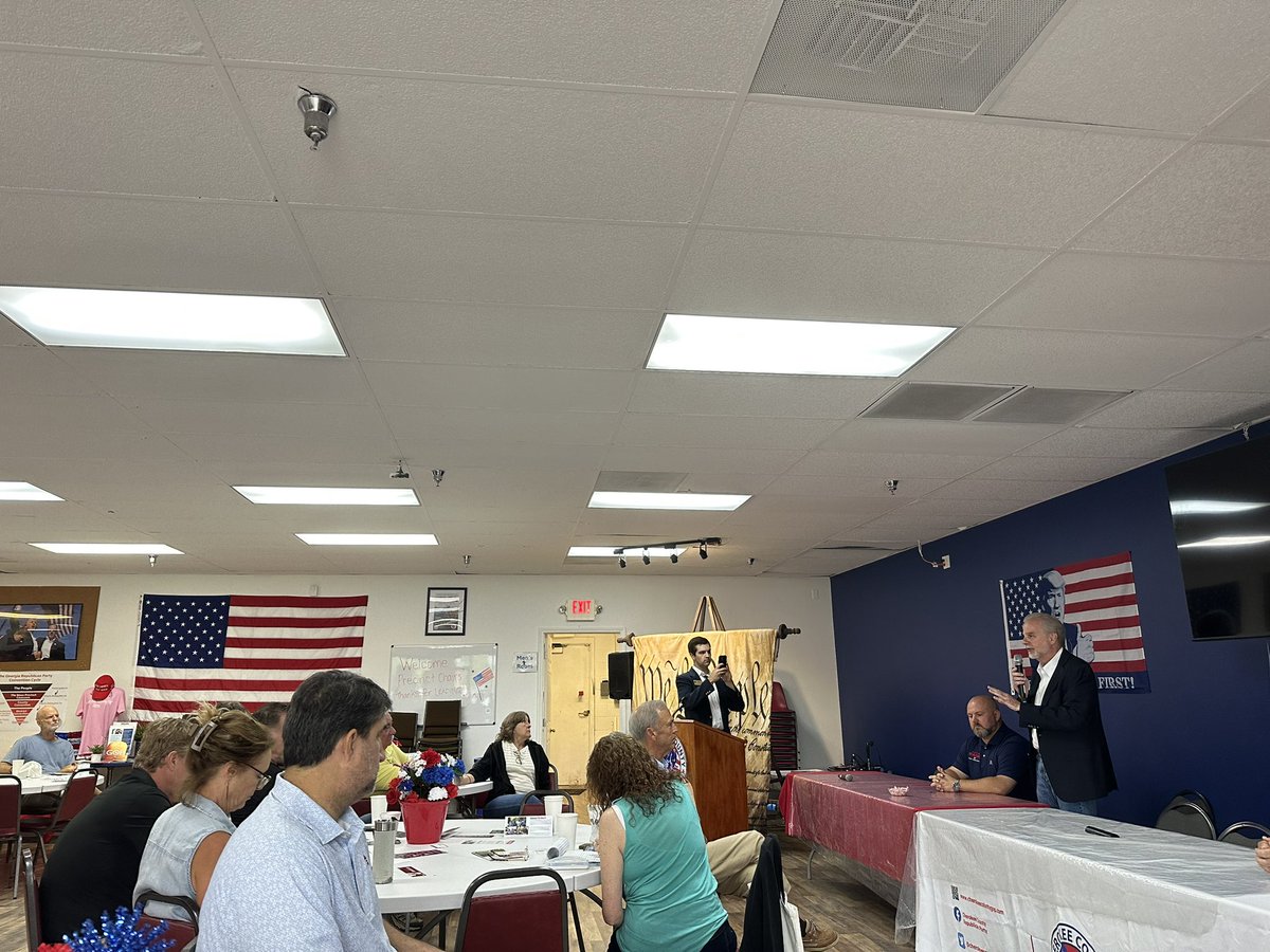 christianacorl3's tweet image. Had a great morning at the @cherokee_gop breakfast hearing from local candidates and sharing a few words about our upcoming @TPACoalitions Healthy Americans event with my chair.
Exciting to see the energy building as people are ready to be part of this movement!