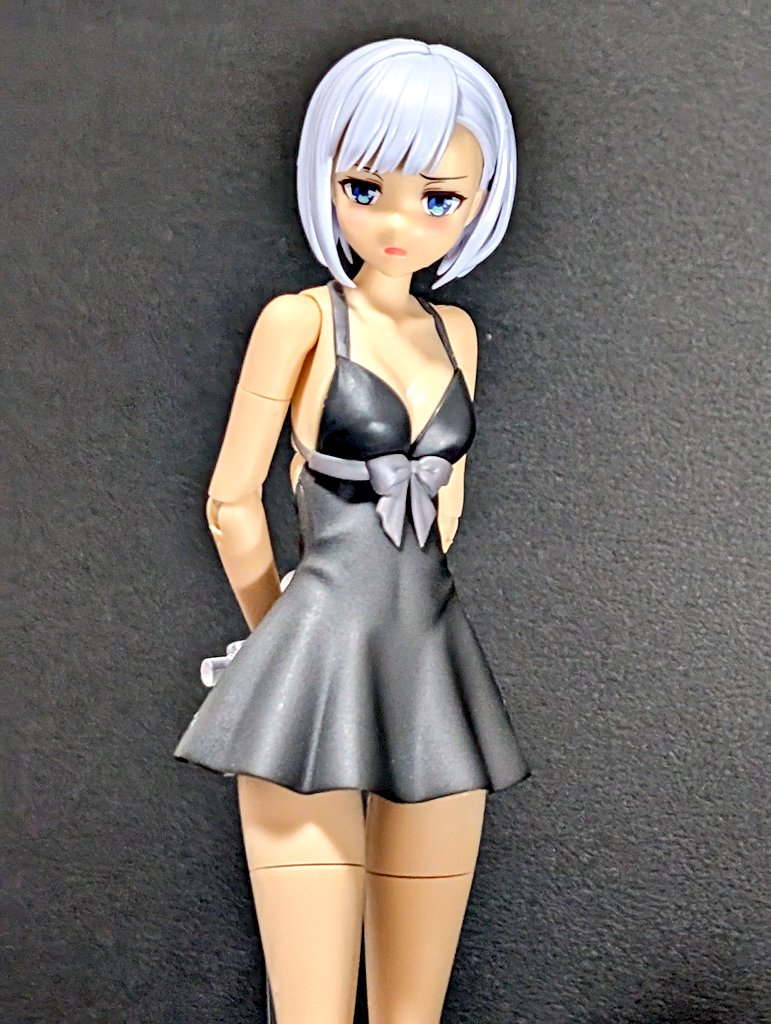 ikidumariP's tweet image. 小鳥遊暦【水着】ドリーミングスタイルブラックスワン、パチ組み完成しました。
ジト目顔がとても良い…。
ブンドドしてたらバングルが行方不明に…。
#積みプラ崩し大会2025夏
#完成
#4個目