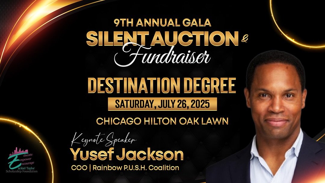 RPCoalition's tweet image. Just 8 Days Away! 🎉
The EZ Taylor Foundation Scholarship Gala is happening Saturday, July 26th ; and the countdown is officially on!
Yusef Jackson, Chief Operating Officer of Rainbow PUSH Coalition, as keynote speaker, and celebrating Alene Mason of Chicago Public Schools as…