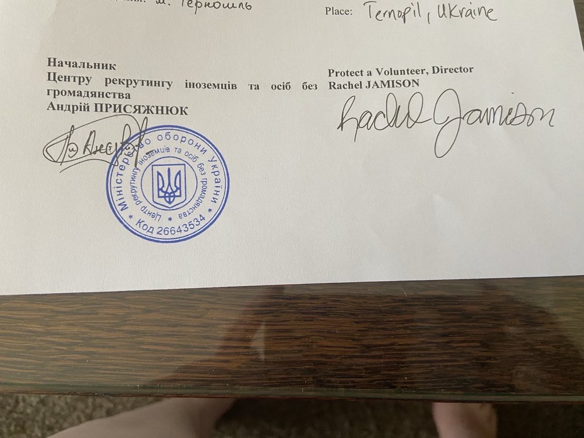 RachelPAV's tweet image. I have very exciting news that we have been working on for a long time and it’s now official. Protect a Volunteer now has a Memorandum of Cooperation and Interaction with the Foreign Recruitment Center of the Armed Forces of Ukraine. For OPSEC purposes I am not sharing the exact…