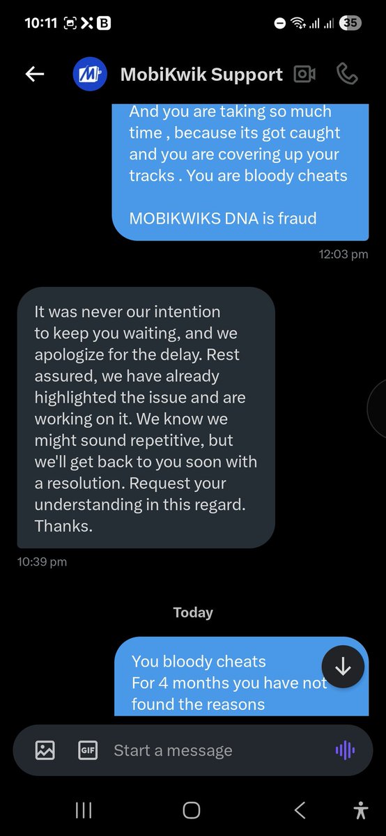 MahendraAnkit's tweet photo. @MobiKwikSWAT @MobiKwik @DelhiPolice @RBI @police_haryana @Cybercellindia You cheats  for 4 months you dont know what happened to my money , mobikwik , you defruaded me of my money and now you are covering up your tracks . Your company DNA is to cheats wallet holder . Why do you keep responded , I'm attaching your response to the world to see. Frauds.. https://t.co/HxPCwEcFYc