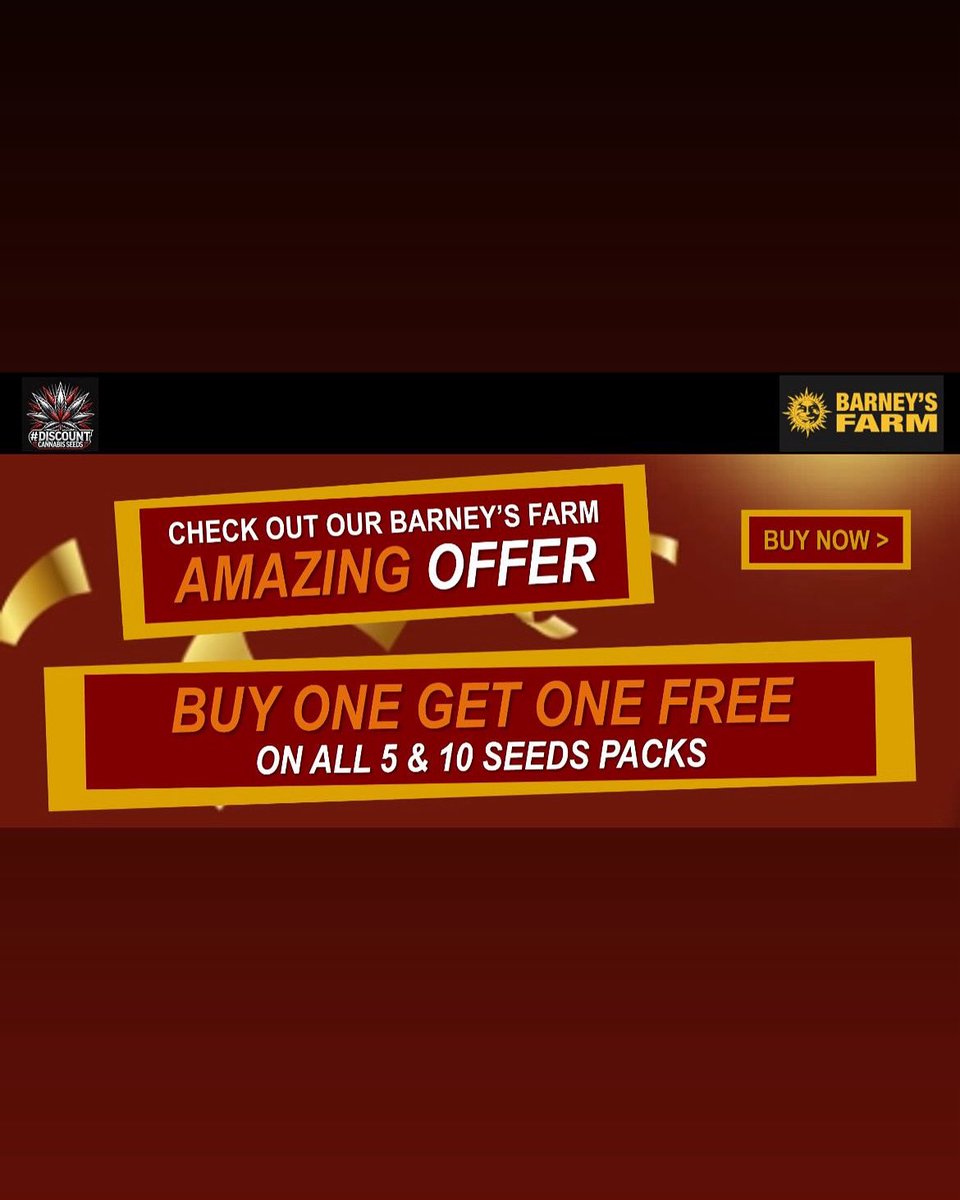 SeedsDiscount's tweet image. BOGOF Alert! 🔥
Buy One Get One FREE on ALL 5 & 10 Seed Packs from Barneys Farm – for a limited time only! 🌱✨
Don’t miss this chance to double up on your favorite strains!
🛒 Available now.
📦 While stocks last – grab yours today!
#BOGOF #SeedDeals #BarneysFarm #420Community…