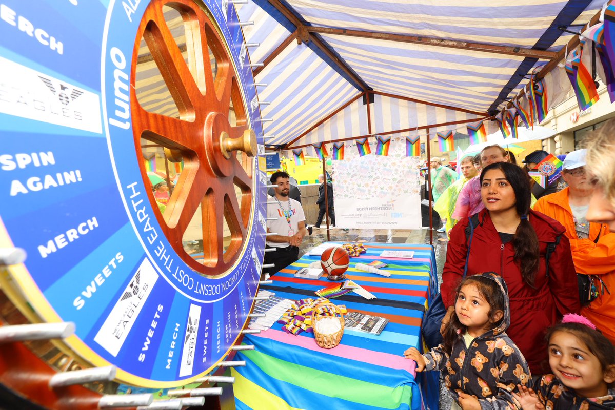 richardsalkeld's tweet image. Despite dark clouds and heavy rain, Newcastle was alive with colour today with people enjoying the @LumoTravel Platform stage for new talent and the market stall with @NewcastleEagle where hundreds of prizes were won on the Spin to Win wheel for @northernprideuk @cwaagency