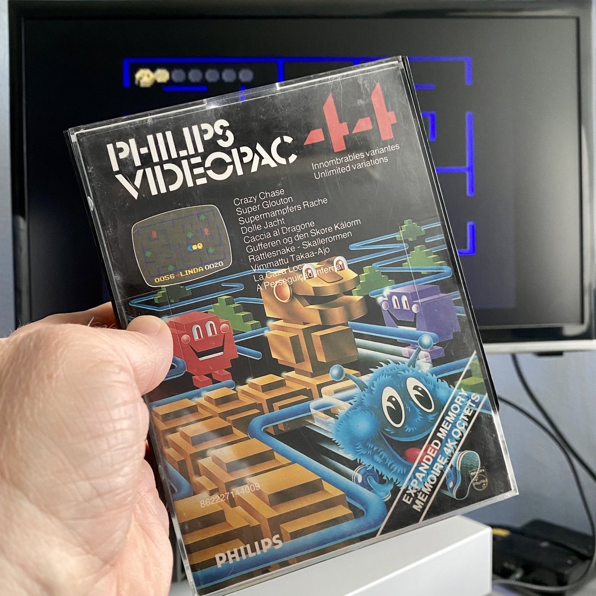 retroguybry's tweet photo. Currently testing out my latest Videopac games. #Videopac #Odyssee2 #Retrogames #Monkeyshines #CrazyChase https://t.co/Zd7NO6NcLy