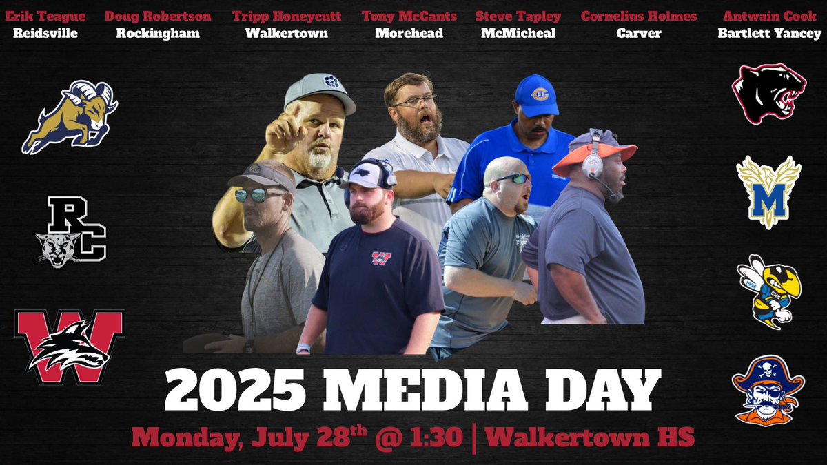 CoachTatum90's tweet image. Monday, July 28th the Mid-State 3A/4A/5A conference will conduct its Media Day!