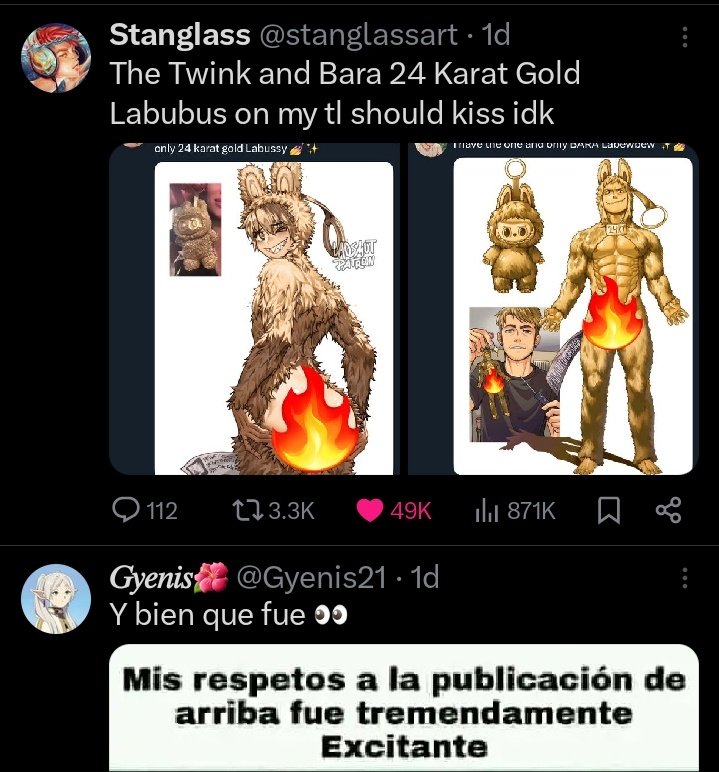 aleheartless's tweet photo. @Gyenis21 labubu femboy y labubu bara de 24 kilates 😭 https://t.co/8a74ok7UMl