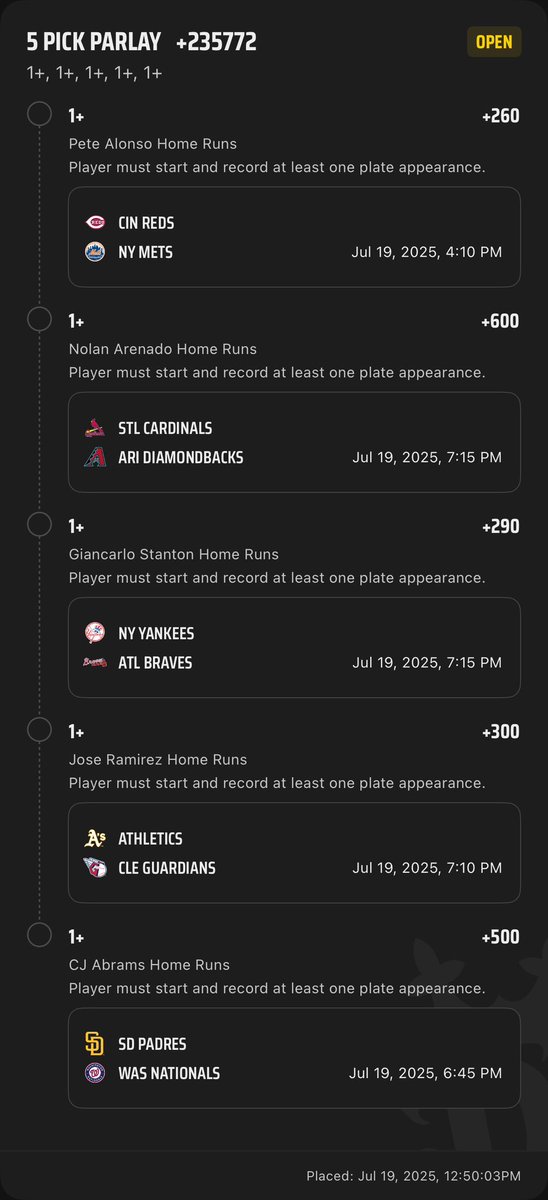 AprosAnalytics's tweet photo. I did a RR x 2s on these homerun picks. Then a parlay with all.
Best of luck today, everyone! 🍻
#mlbslips #freepicks #freedata #mlbbets https://t.co/q7SIujdIhu