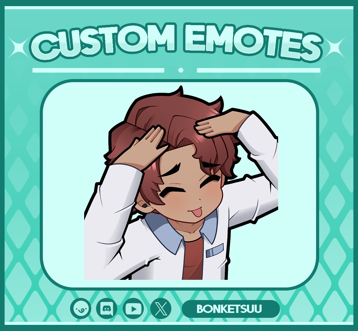❤️Commissions from <a href="/sharkjade/">Crystal Jade</a>❤️
Thank you for your commission! 
. 
.
.   
my commission is still available, DM me for order! on my VGEN : vgen.co/Bonketsuu

 #emotes #art #commissions #commissionsopen #illustration #ArtistsOnTwitter #VGen #VGenComm