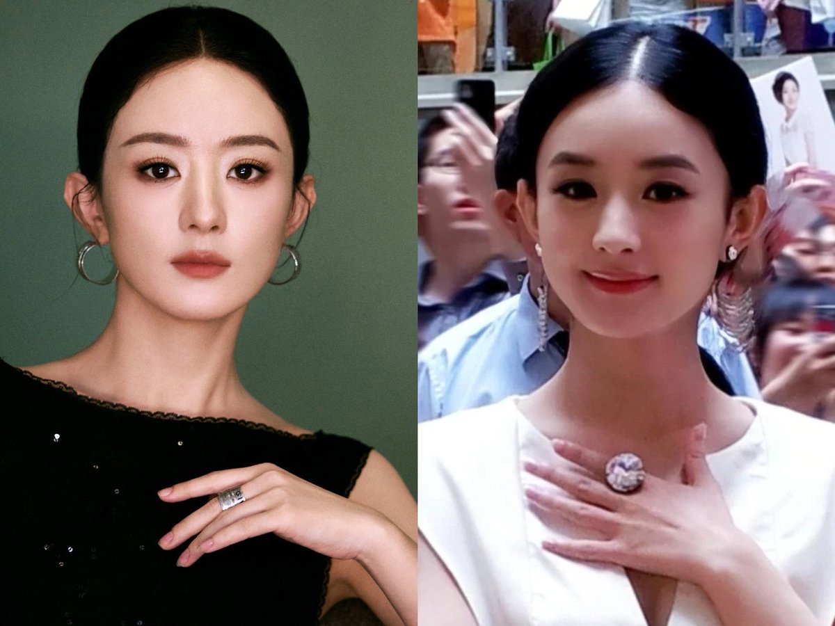 b_wanderer_soul's tweet image. You can't guess which one is debut days and which one is recent pic 😉😊
#Zhaoliying #赵丽颖 #cdrama