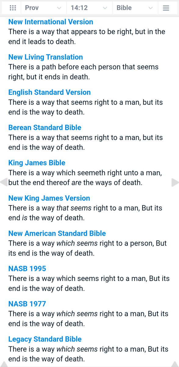deadcatbottom's tweet image. I've heard this verse a lot.
Mostly to tell you you're gonna die bc you're wrong.
But it occurs to me that
there is NO way that seems better, more righteous,
more pleasing to God
- according to A MAN -
than keeping the Law,
working for righteousness,
and being a "good" person.
