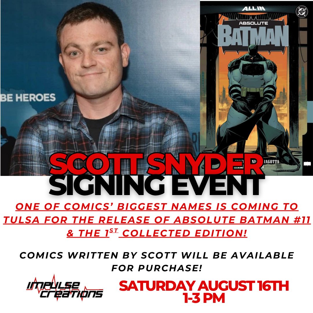 ImpulseC's tweet image. Just placed our preorder for ABSOLUTE BATMAN #11 for the week of the signing. At this point, I'm not sure it's possible for us to overorder on this title but we certainly tried!
@Ssnyder1835 @DCOfficial