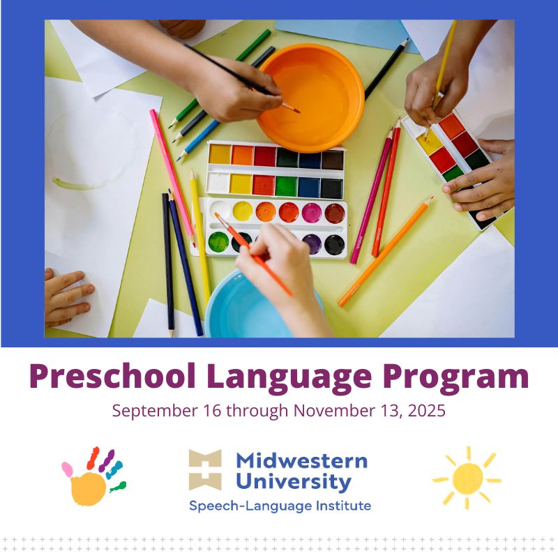 Register today for the MWU's Speech-Language Institute’s Preschool Language Program. We offer both the Little Sprouts (ages 2-3) and Shining Stars (ages 3-5) Preschool Language Programs. 
▶️ Applications are due July 31
▶️ Program application &amp; details: vist.ly/3ygjh