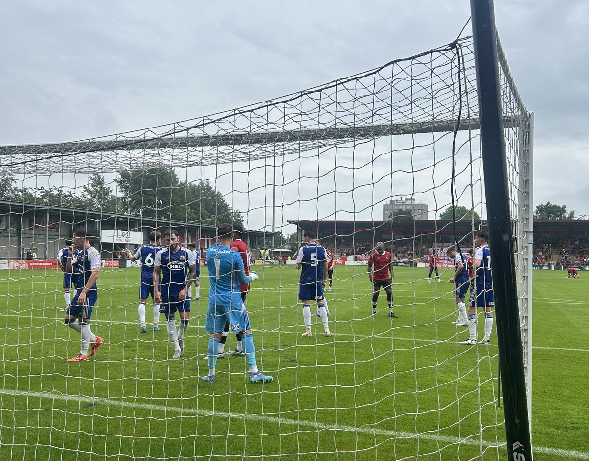More preseason action today at Broadhurst Park. <a href="/FCUnitedMcr/">FC United of Manchester 🟥⬜⬛</a> v <a href="/OfficialECFC/">Exeter City FC</a>. The non league outfit faired well for long spells against the league side. 4-1 to the away side in the end on a thoroughly wet afternoon in north Manchester. #groundhopping