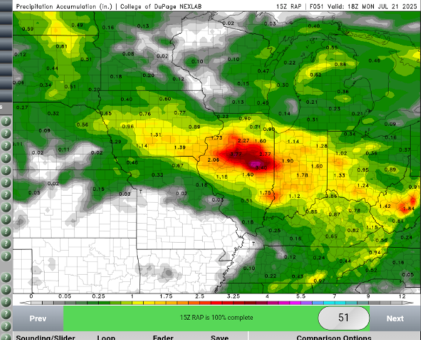 AnubizzzBurner's tweet image. RAP is showing a concerning signal over the next 48 hours. This is on top of the rain that has already fallen