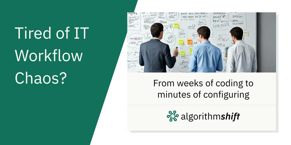 algorithmshift's tweet image. Before: Weeks lost in code tunnels—debugging, refactoring, deployment nightmares.
After: Low-code efficiency. Drag, drop, tweak logic. AI handles heavy lifting. Minutes, not months.
Your team’s genius belongs in innovation – not boilerplate.
Enter AlgorithmShift.ai