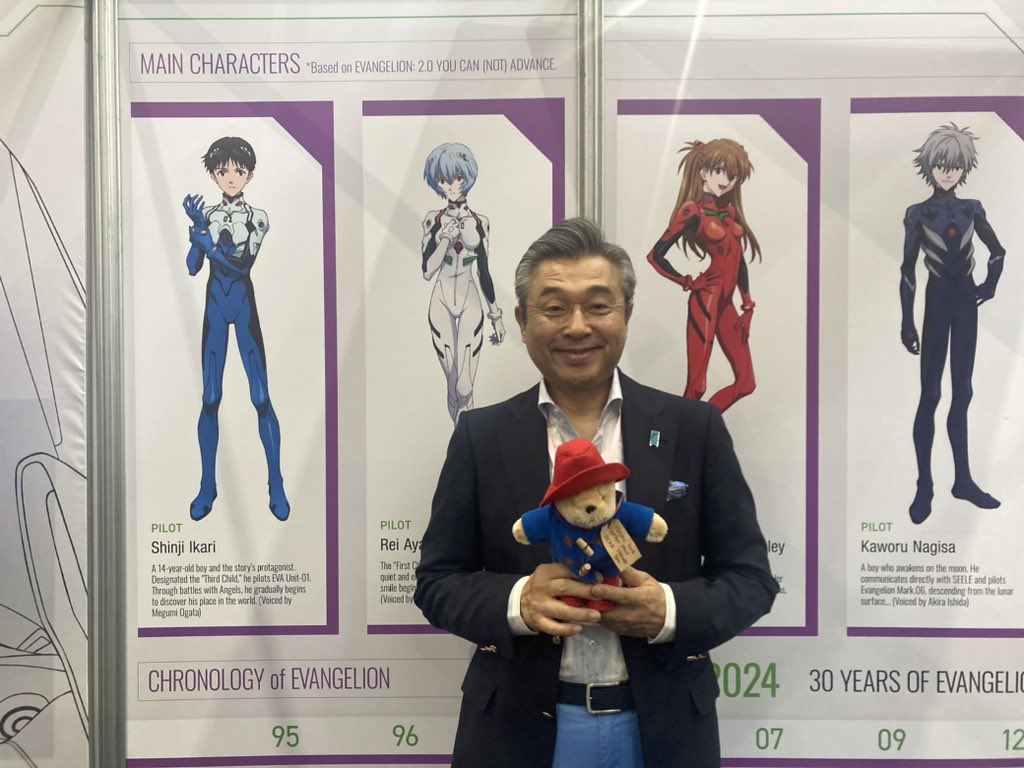 AmbJapanUK's tweet image. Enjoyed legendary Anime director Mahiro Maeda’s talks, sharing his insights on EVANGELION , epoch making Anime he directed👍!!