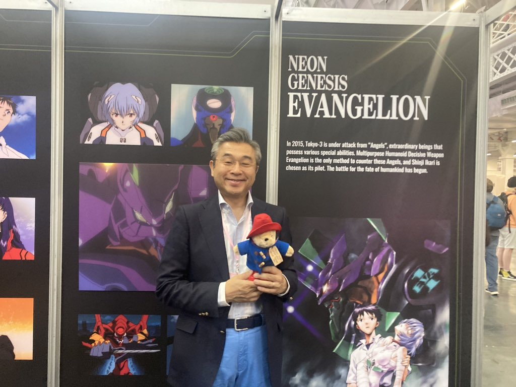 AmbJapanUK's tweet image. Enjoyed legendary Anime director Mahiro Maeda’s talks, sharing his insights on EVANGELION , epoch making Anime he directed👍!!