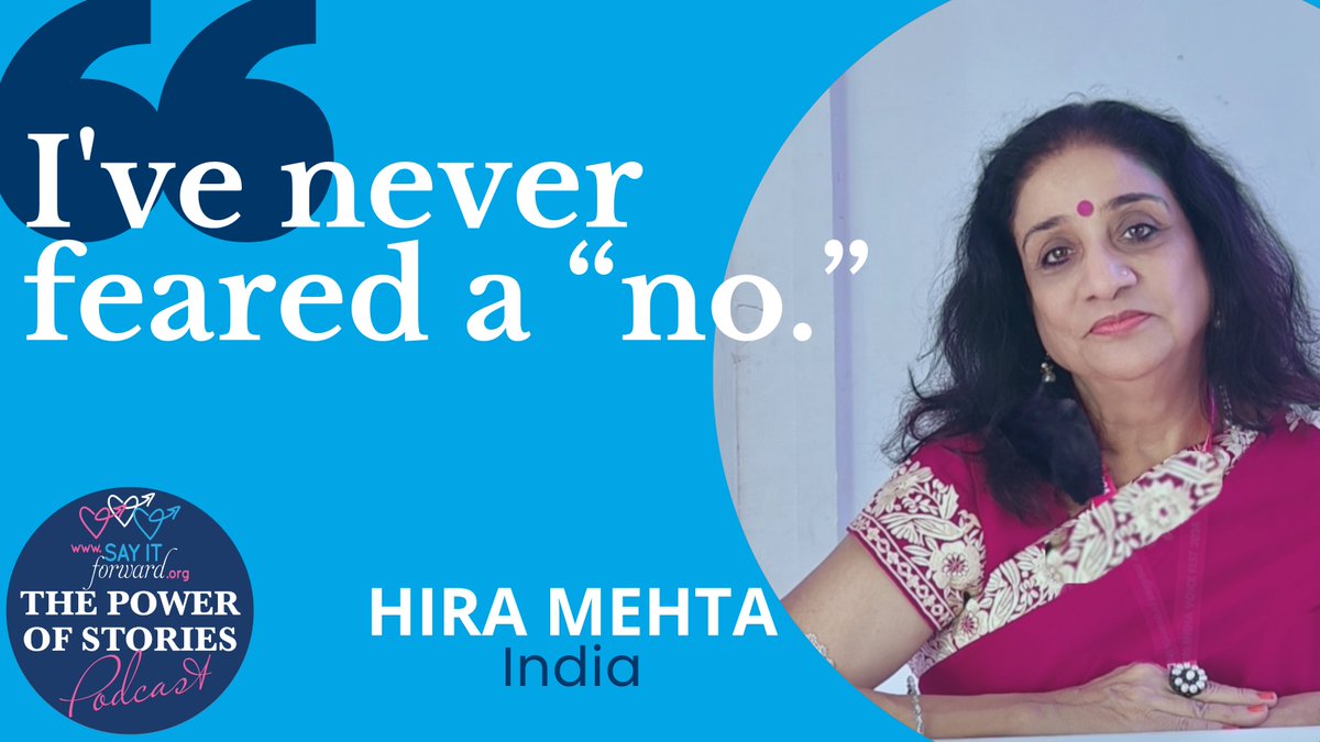 SayItForward.org 💙🤍💜 (@sayitforwardnow) on Twitter photo 💫There are so many inspiring messages in Hira Mehta’s episode of #ThePowerOfStories podcast! Hira is a retired banker, #author of six books, #podcaster, voice #actor, and #filmmaker.
You can listen to <a href="/HIRAMEHTA3/">〰️HIRA-MEHTA〰️</a>’s stories here-> buzzsprout.com/1422796/episod… We love this quote! 💫There are so many inspiring messages in Hira Mehta’s episode of #ThePowerOfStories podcast! Hira is a retired banker, #author of six books, #podcaster, voice #actor, and #filmmaker.
You can listen to <a href="/HIRAMEHTA3/">〰️HIRA-MEHTA〰️</a>’s stories here-> buzzsprout.com/1422796/episod… We love this quote!