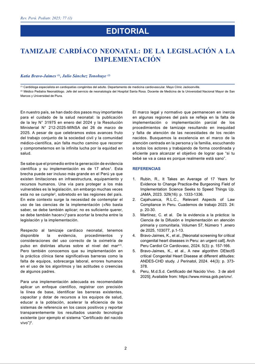 #Newborn #heart #screening saves lives — now it’s law in Peru. The challenge: making it work across altitudes. From legislation to life-saving action, the Andes are rising. 💓🩺 #ANDESRISE #GlobalCHD #NeonatalScreening

#Latin #America has the courage, talent, and resilience to