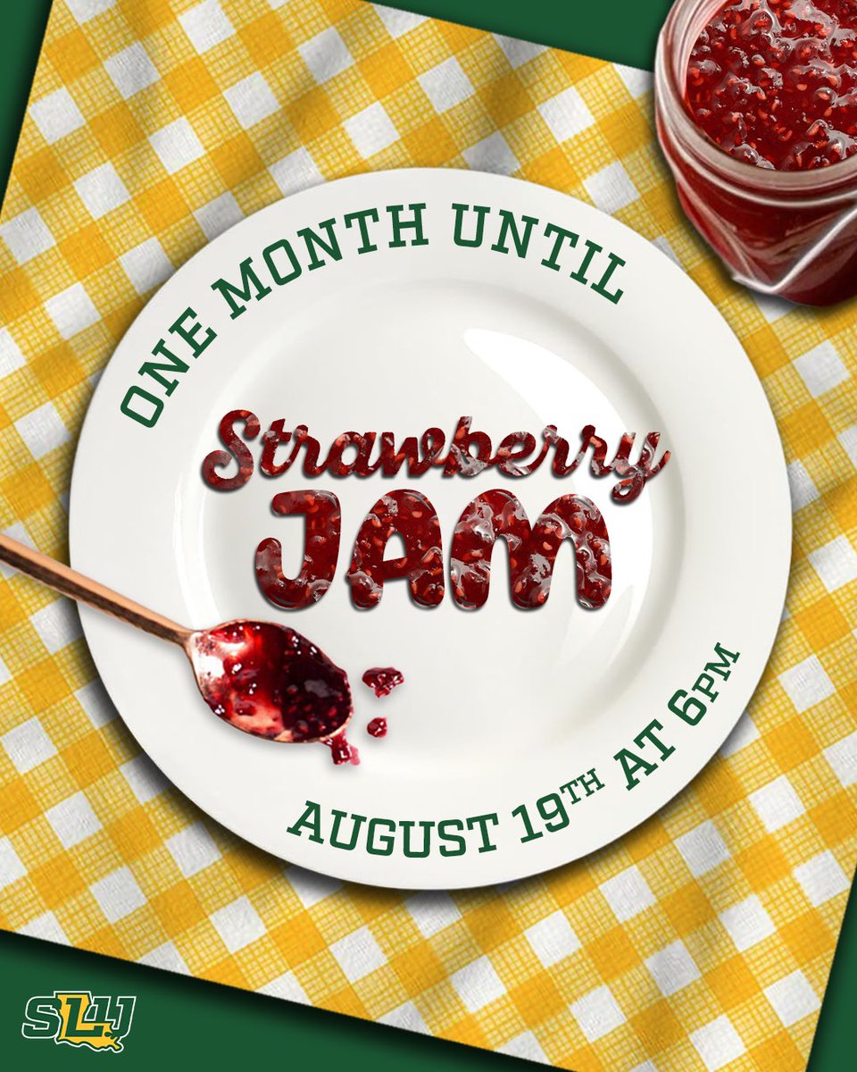 🍓 ONE MONTH OUT 🍓
The jam’s almost here!
Strawberry Jam takes over Strawberry Stadium on August 19th at 6 PM 🎉
Open to all incoming and returning Southeastern students — kickoff the year the right way 🦁 

#LionUp