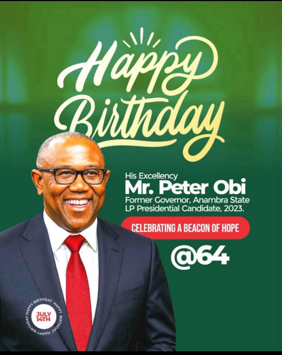 tudobams's tweet image. “Unto us a child is born, unto us a son is given….And the Government shall be upon his shoulders.”
@PeterObi you have inspired a generation, you have galvanized a people, now we can believe again…because of you.
Happy birthday sir.