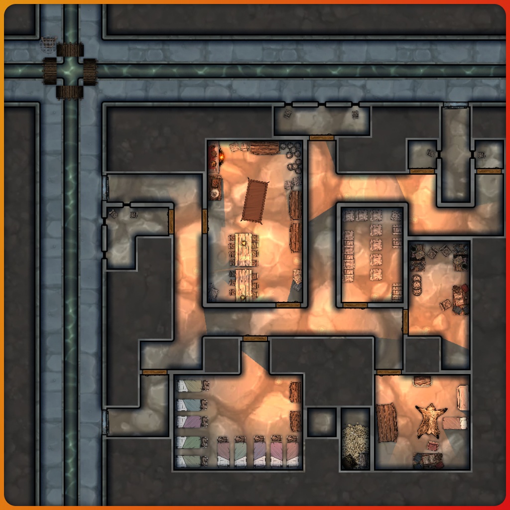 🗺️ "Thieves Guild Hideout" by DrewDefinition

A Thieves Guild hideout that is accessed through the sewers of Neverwinter. 

Download this map for free ⬇️
dungeonfog.com/hub/u/drewdefi…

#dungeonmaster #rpg #battlemap #maps