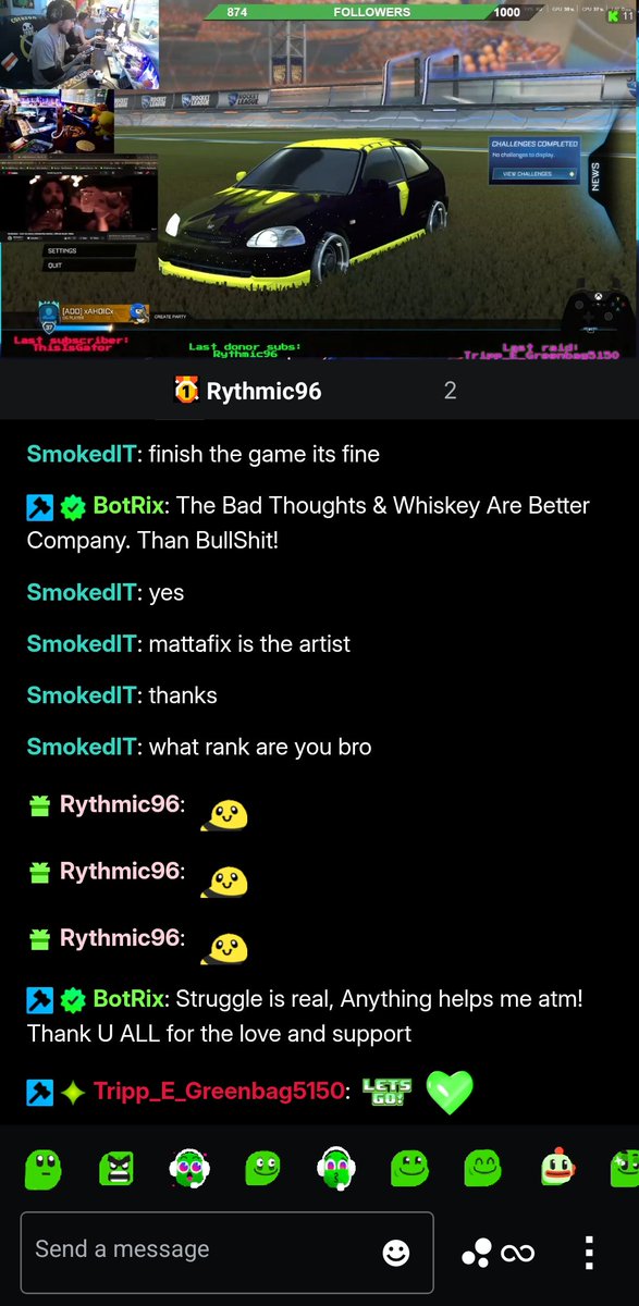 Peeps showing Love!! The wife and I are chilling today! <a href="/KickStreaming/">KICK</a>