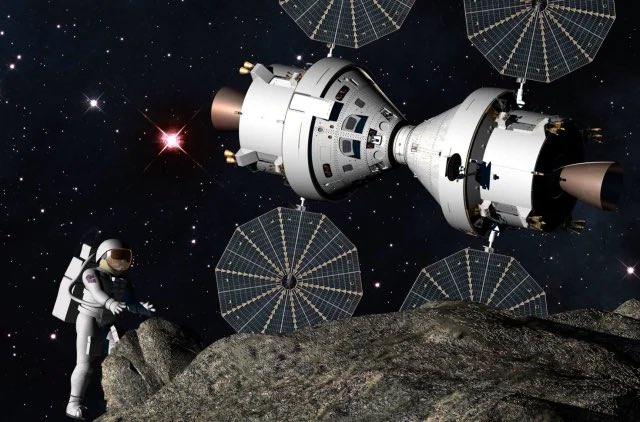 somefoundersalt's tweet image. In 2009, Lockheed Martin proposed a manned mission to a near-Earth asteroid as one of the replacement objectives for the dying Constellation program
Instead of designing a proper deep space hab they decided “fuck it, we’ll just slap two Orions together”
Pic related