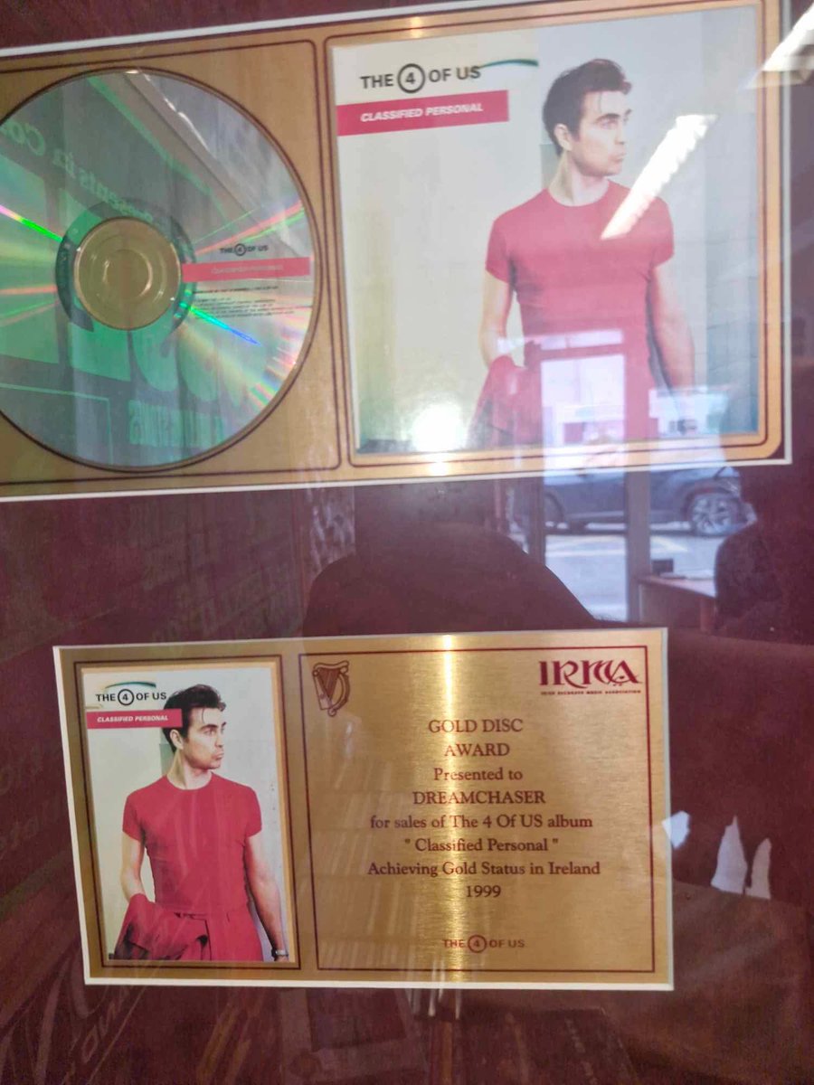 Guess who's officially a vintage collectible? Our 1999 IRMA Gold Disc for Classified Personal, now a proud resident of Beat This in Arklow. Thanks Paraic for sending us this pic today.