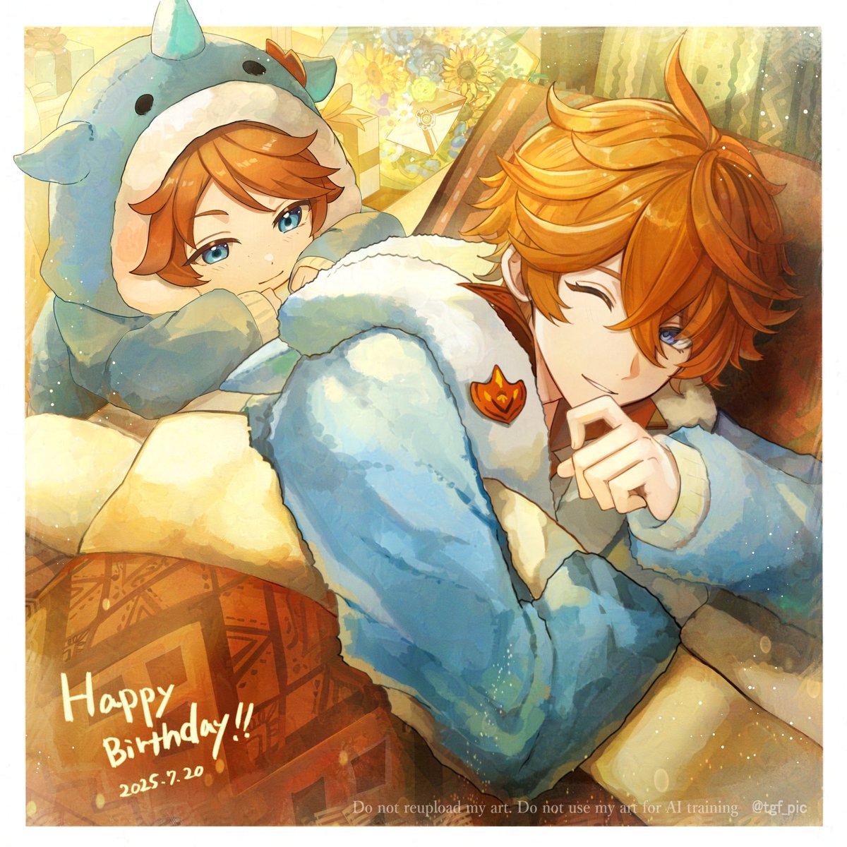 tgf_pic's tweet image. 「お兄ちゃん、起きたらきっとおどろくよ！」
#タルタリヤ生誕祭2025