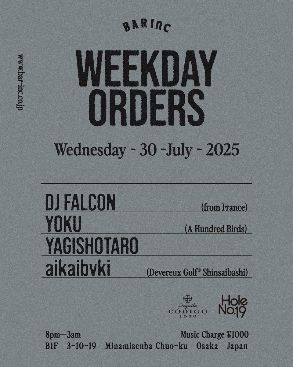 毎月最終水曜日に心斎橋のBAR IncでやらせてもろてるHOLE NO.19 <a href="/holeno19/">HOLE NO.19</a> に DJ FALCON <a href="/IamDJFalcon/">DJ FALCON</a> の出演が決まったよってに⛳️

彼はDAFT PUNKのアルバムRandom Access Memoriesの共同プロデューサーでグラミー賞も獲ってるさかいに🏆

Watch Daft Punk’s ‘Random Access Memories’ Win Album Of