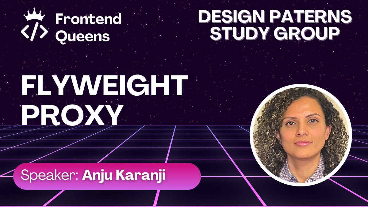 🚨 New Recording Alert!

Session 3 of our Design Patterns Study Group is live! 🎥

Huge thanks to Anju Karanji for breaking down the Flyweight &amp; Proxy patterns.

📺 Watch now: youtu.be/zZwyh3yiXWw
📌 Subscribe: bit.ly/4cQ5Lt0

#FrontendQueens #DesignPatterns