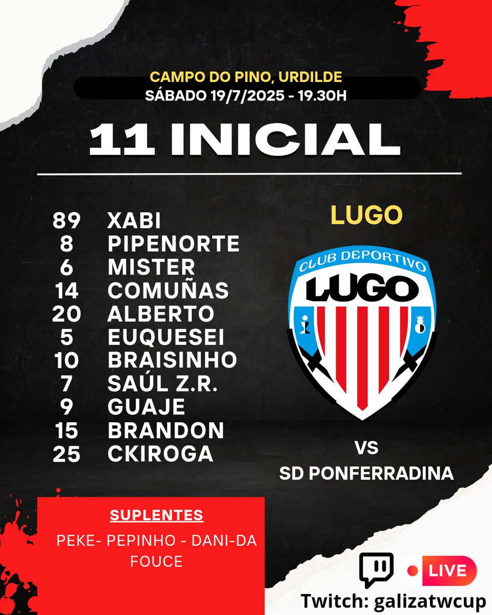 O NOSO ONCE PARA OS CUARTOS DE FINAL

IMOS LUGO