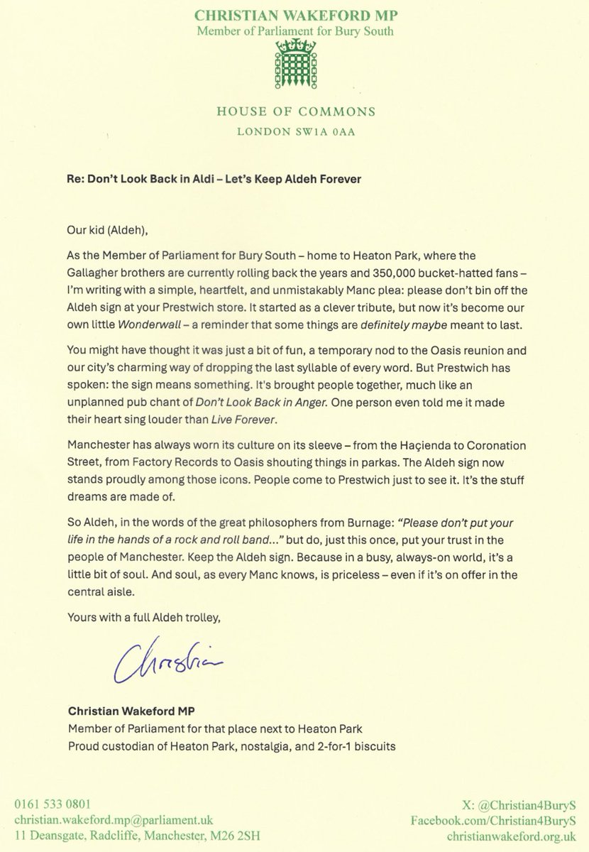 Christian Wakeford MP (@christian4burys) on Twitter photo Dear <a href="/AldiUK/">Aldi Stores UK</a> …. Dear <a href="/AldiUK/">Aldi Stores UK</a> ….