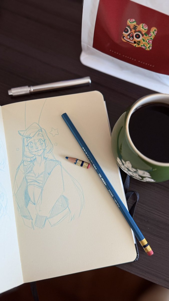 nickiola_tonic's tweet photo. mornin!! ☕️
i think it’s time to retire my old pencil, i literally can’t sharpen it anymore lol https://t.co/QewrCIt9oy