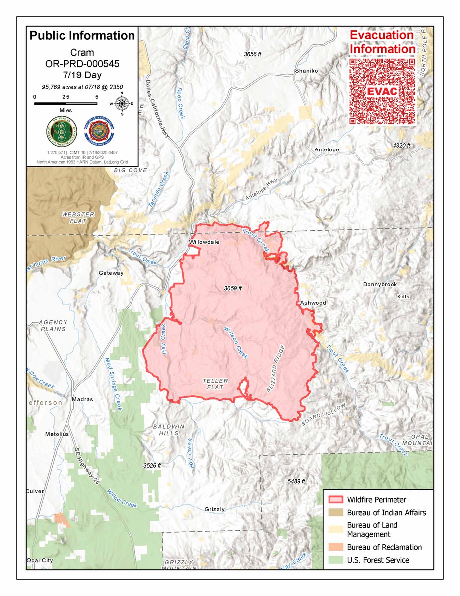 CentralORFire's tweet image. #CramFire Morning Update for July 19 is posted on Inciweb at inciweb.wildfire.gov/incident-publi…