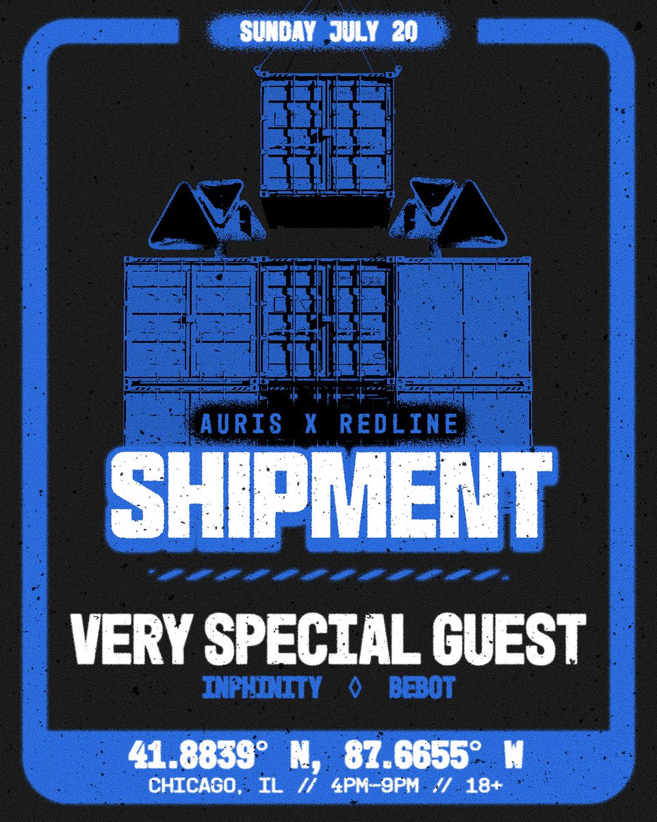 AurisPresents's tweet image. A second SHIPMENT is expected for Sunday, July 20th with a very special guest... ๐ฆ
Special guest announced tonight at 0:00:00
Get your ticket now โ hive.co/l/shipment2