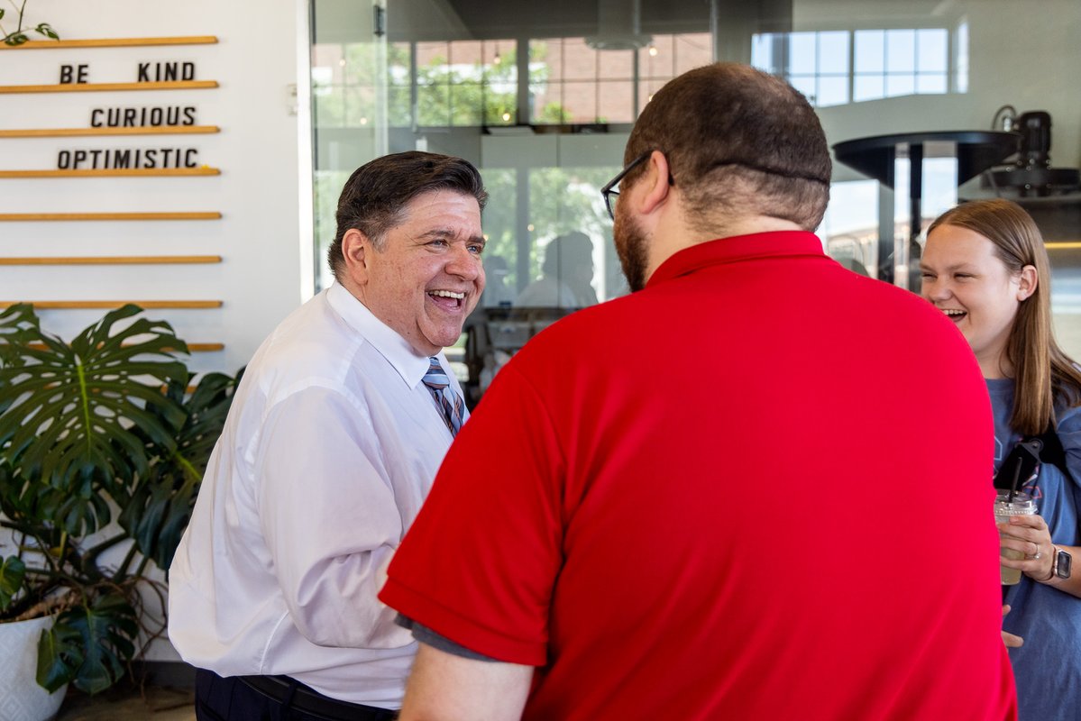 GovPritzker's tweet image. Being your governor is an honor, Illinois.
It's the stories I hear from people around our state that motivate me to do everything in my power to find ways, whether big or small, to make your lives better.