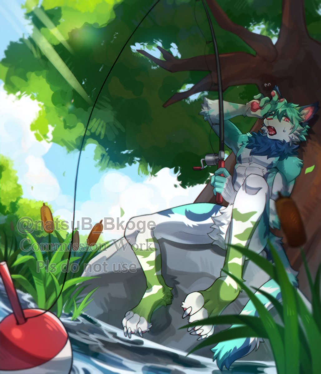 Fishing~
Commission done for <a href="/vincent31010/">三友w/アオサ 🔜UTFG🇹🇼</a> 
Thank you so much✨