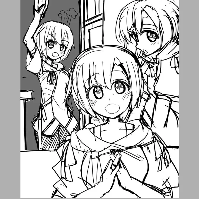 悠久パティのラフ絵～ 