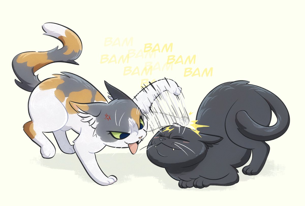 neop3t's tweet image. i draw my cats on vacation cause i miss them