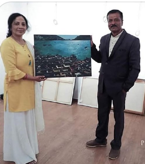 manju Indian oil colour fine artist, Art 4 sale tweet media