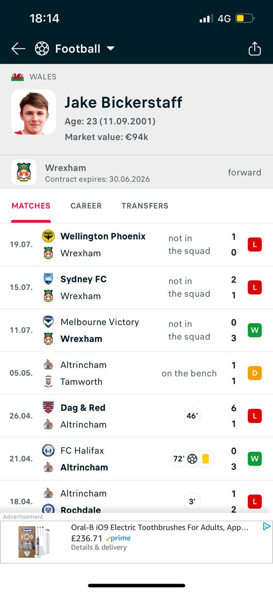 AdamKraZeD's tweet photo. @OfficialOAFC This was the trailist if anyone was wondering. Need someone experienced in scoring goal like garner in all honesty https://t.co/HgW6soBD7D