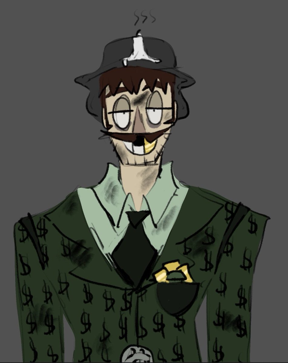 IggyfromIT's tweet image. My cog oc the Goldbricker. Also known as Slade Steelson 😈🪙💵