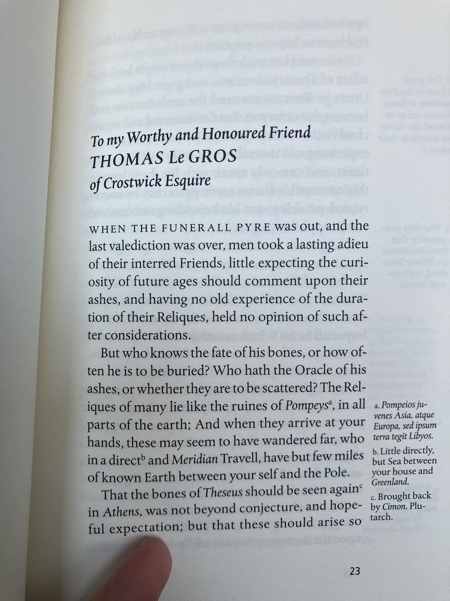 bsauerbrei1's tweet image. A remarkable essay by Thomas Browne, published in 1658. “Hydriotaphia, Urn Burial, or, a Discourse of the Sepulchral Urns lately found in Norfolk.”
penelope.uchicago.edu/hydrionoframes…