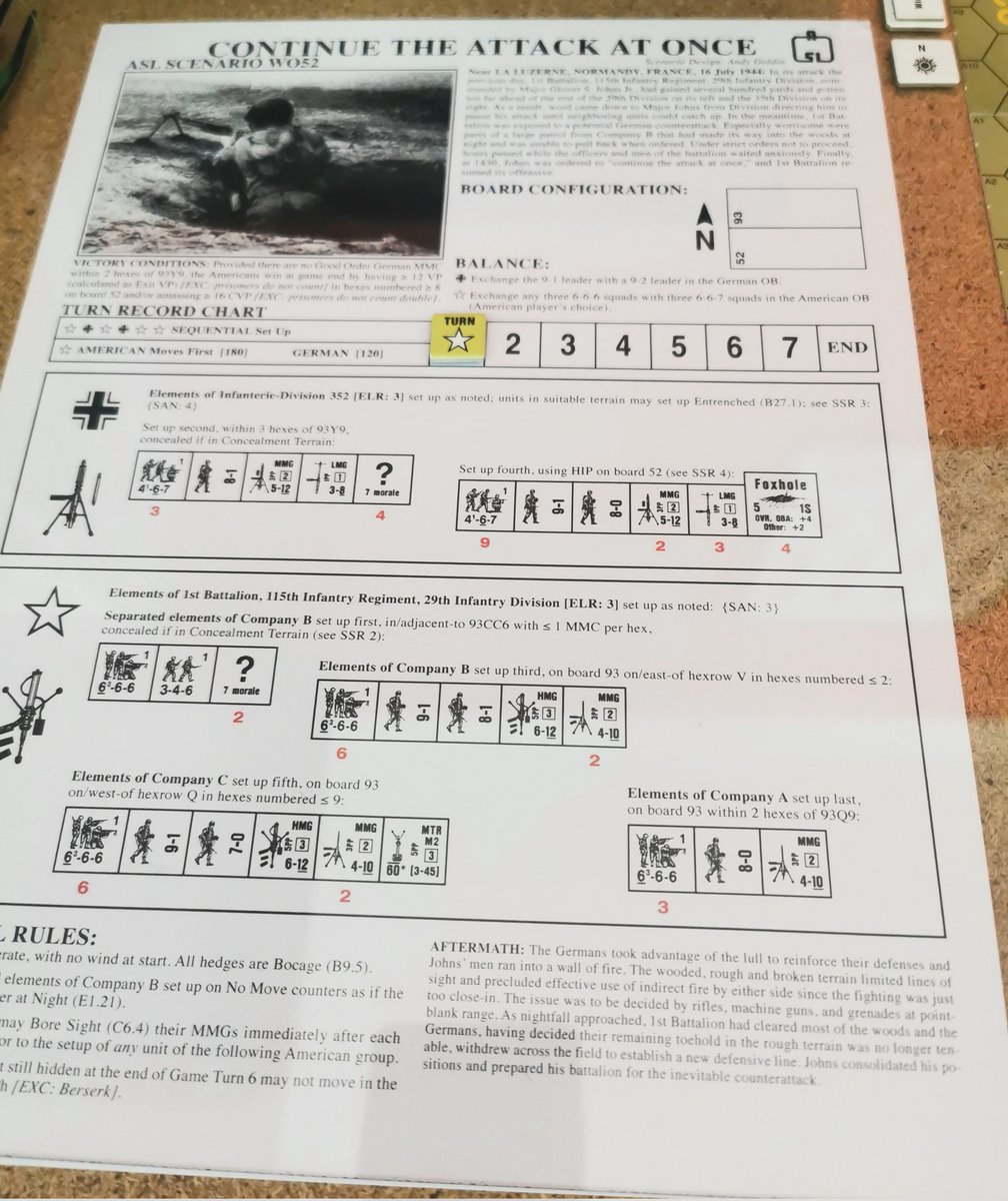 prevot33's tweet image. #advancedsquadleader last Winter Offensive pack solo play.
Interesting WO 52 scen for its original VC's.
Mainly infantry fight in the woods.
@MultiManPub
@PaulPanosky
