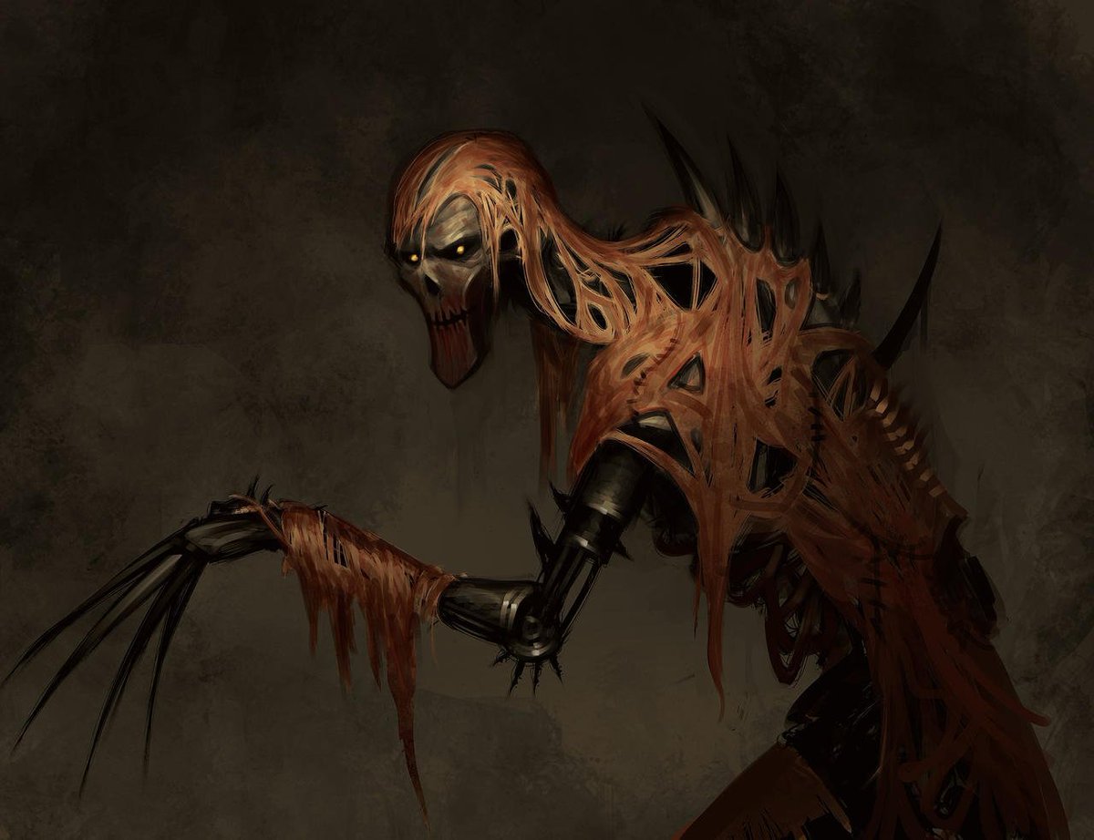 TFMsaad's tweet image. Slay ✅
Flay ✅
Necron Flayed one sketch from a while ago.
#warhammer40k #WarhammerArt