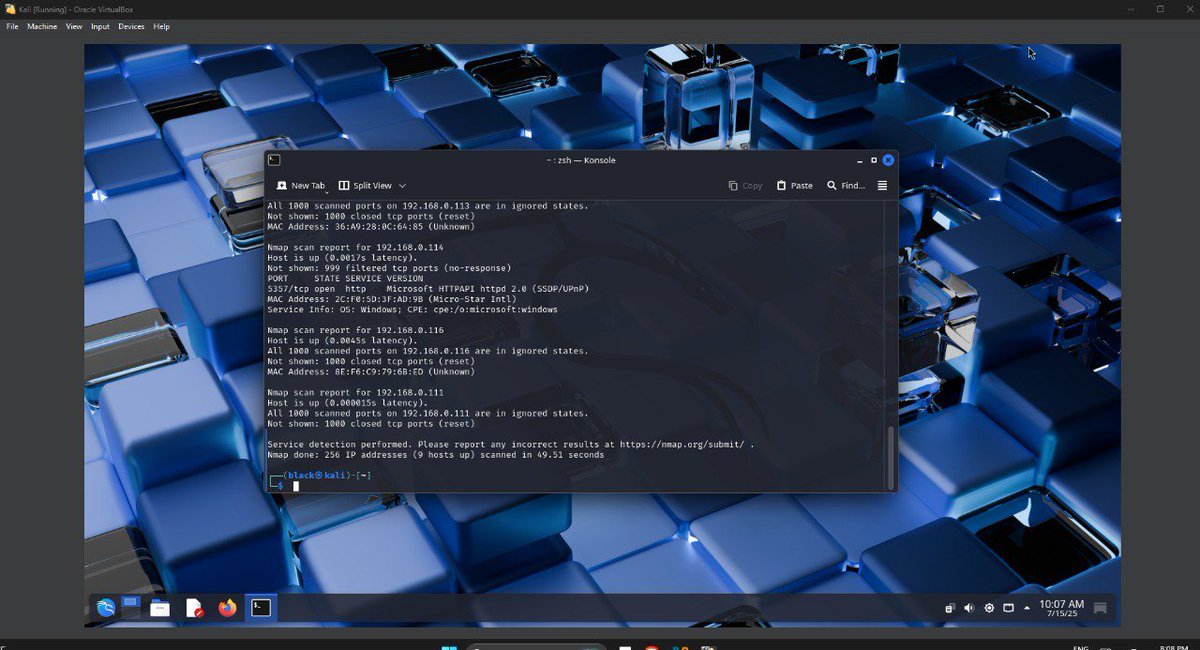 soul_serenity2o's tweet image. In this class I learn or view a simulate of how hacking work actual in this world we use exploit db and metaspolite etc some things   

Class: 20    
Mentor: @SakibZisan

#bytecapsule #mission2025 #happylearning #ethicalhacking #CyberSecurity