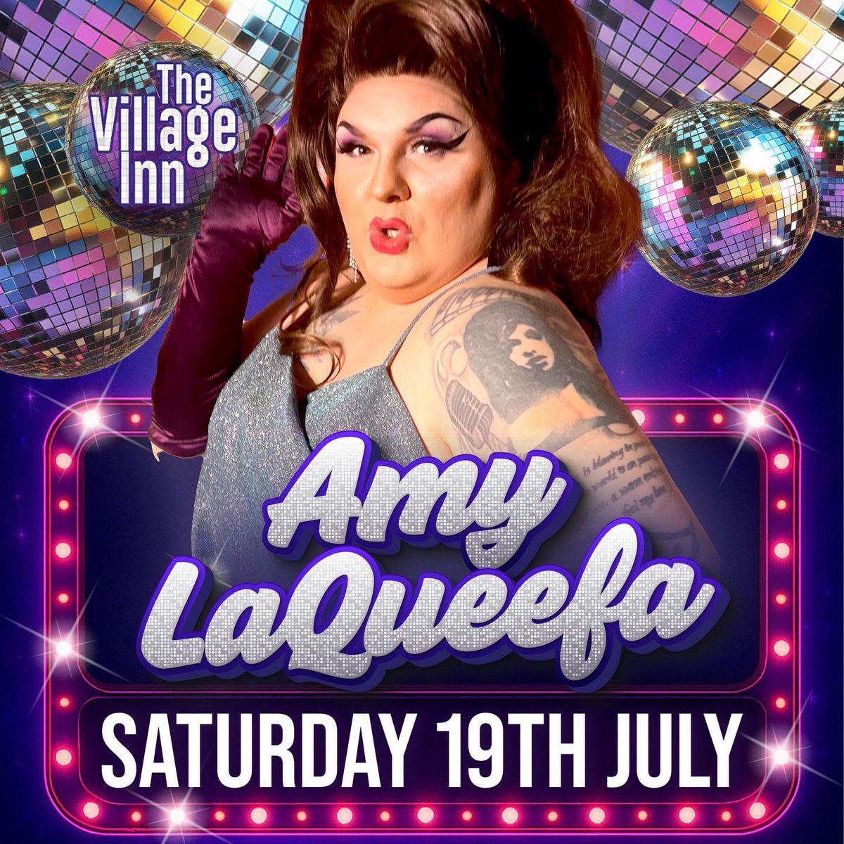 VillageBrum's tweet image. BEDWORTH BELTER FOR SATURDAY 💄 🪩
👠 We’re joined TONIGHT at the Village by the fabulous @AmyLaQueefa LIVE at Midnight!
🪩 PLUS pop anthems and camp in the Main Room
🔊AND the very best RnB and Bashment int he Underground
🌳Fully covered beer garden
⏰Late bar til 6am