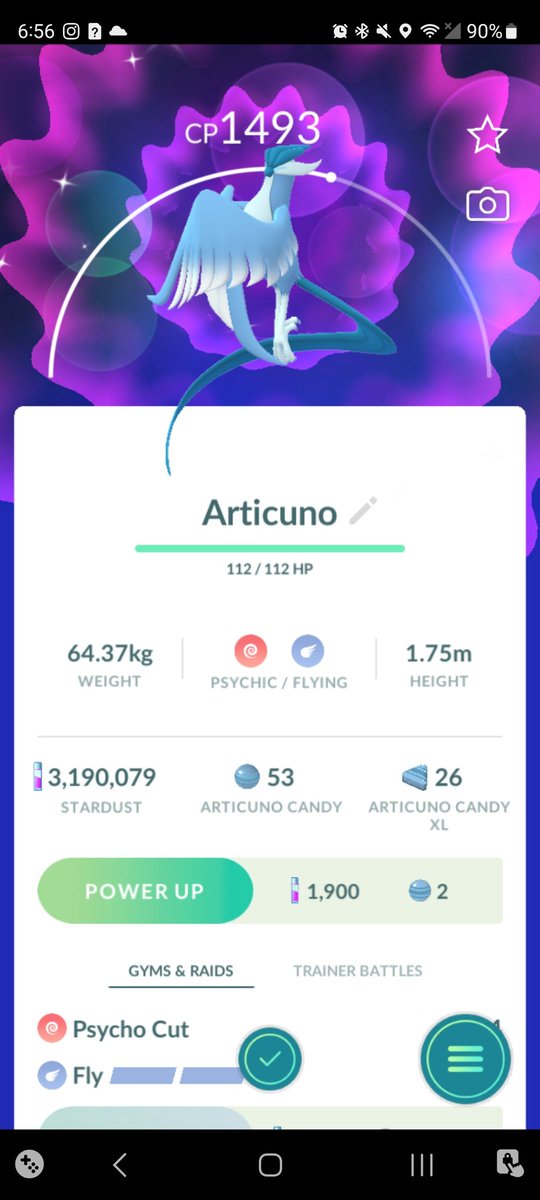 Wedontknowher3's tweet photo. Randomly caught this on my way to work today! Took me almost 30 balls, but I got it! Now, all I need is shiny Galarian Zapdos to complete my collection! #pokemongo #shinypokemon https://t.co/HMDu838GEp